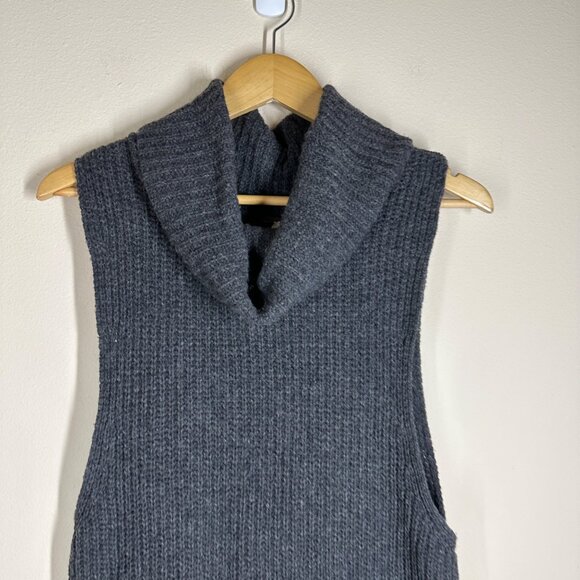 Free People Need It Now Turtleneck Sweater Womens Size S Split Back Lambswool - Picture 3 of 9